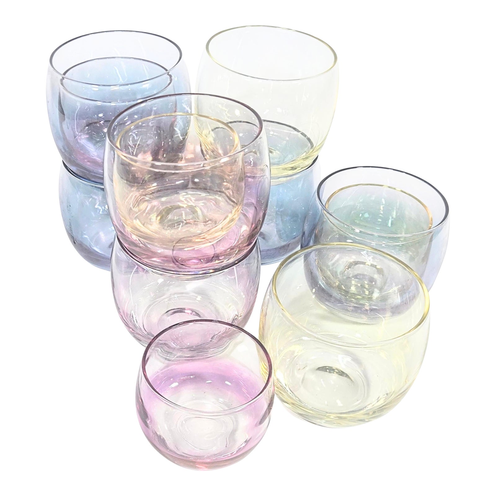 Pastel Iridescent Roly Polies- Set of Twelve | Chairish
