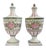 1970s Mid 20th Century Italian Meiselman Imports Hand-Painted Pink & Green Lidded Urns – A Pair For Sale - Image 5 of 8