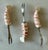 Set of 4 Vintage Coastal Shafford "Sea Fare" Shrimp Tail Bowls, Small Plates and Forks For Sale - Image 11 of 18