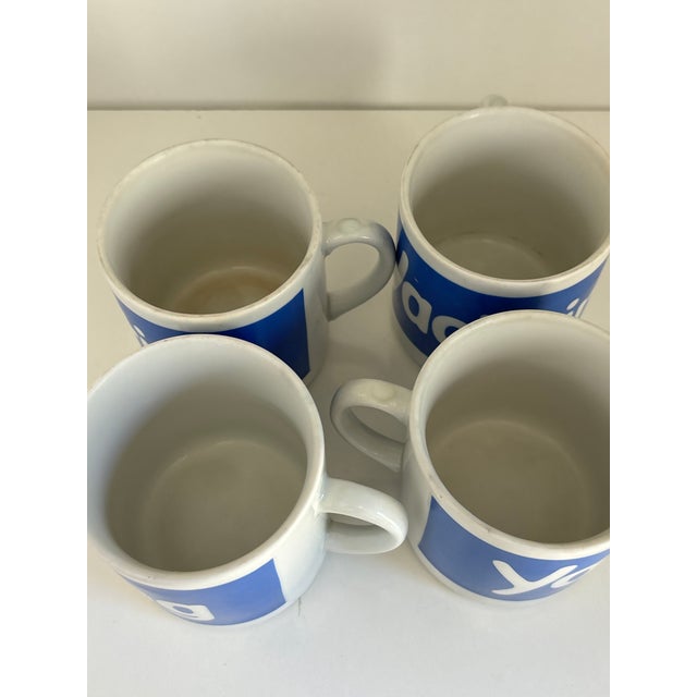American 1980s Ceramic Yachting Coffee Cups- Set of 4 For Sale - Image 3 of 5