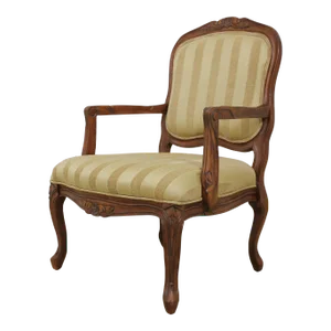 French Style Upholstered Open Armchair