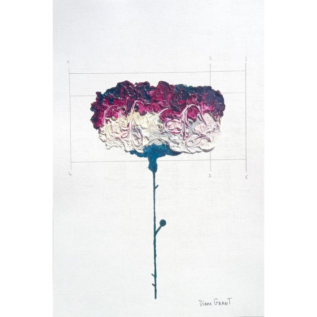 2020s Set of 3 - Organic Modern Minimalist Flower Studies | Botanical Paintings | Herbarium Wall Art | Unframed For Sale - Image 5 of 9