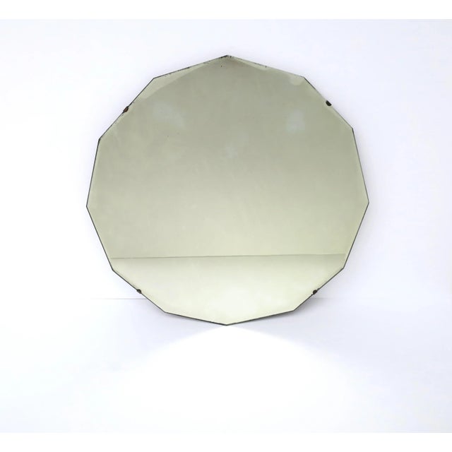 Round Wall Mirror Hollywood Regency Style, Circa 1940s For Sale - Image 11 of 11