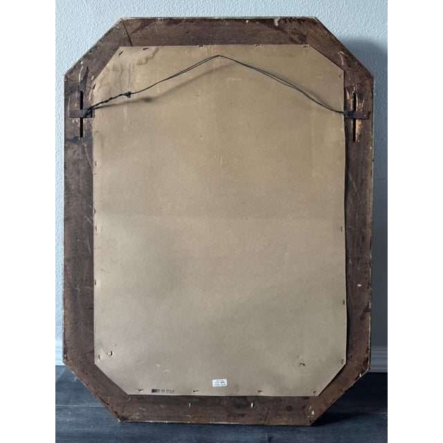 1970s Vintage Italian Octagonal Wall Mirror by Ethan Allen For Sale - Image 5 of 7