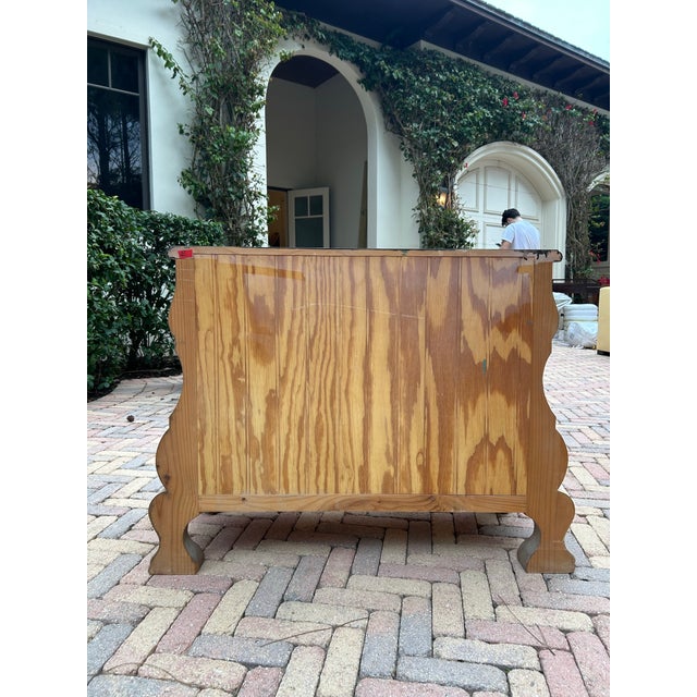 Vintage French Hand Painted Bombe Chest of Drawers For Sale - Image 4 of 4