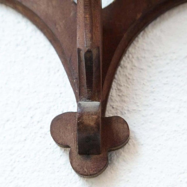 Traditional Saint Figure in Hand-Painted Wood, 1950 For Sale - Image 10 of 14