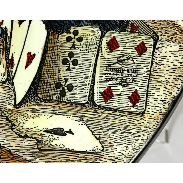Fornasetti ‘Città Di Carte’ House of Cards Side Table the Top Dated 1990, Numbered 4/6 Atelier Fornasetti, Milan, After a Design by Piero Fornasetti For Sale - Image 15 of 16