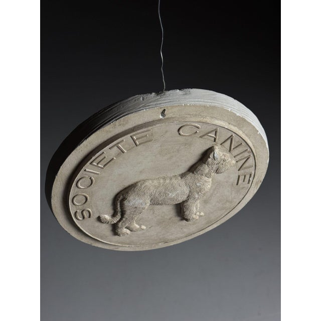 Plaster Plaque of Societe Canine For Sale - Image 4 of 10