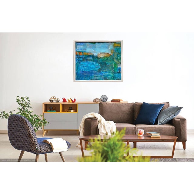 Contemporary Contemporary Abstract Original Painting "Stormy Day" by Artist Sonia Gold For Sale - Image 3 of 13