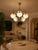Art Deco Five-Light Chandelier in Chrome and Opaline Glass, 1930s For Sale - Image 3 of 6