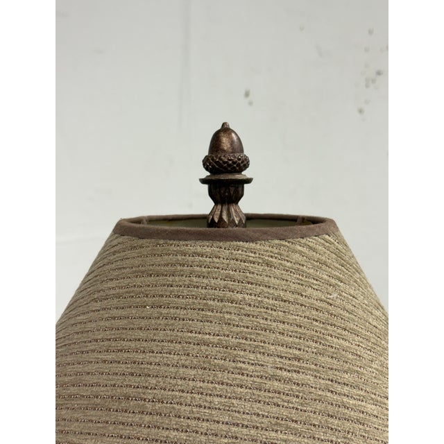 Rustic Wrought Iron Table Lamp For Sale - Image 4 of 12