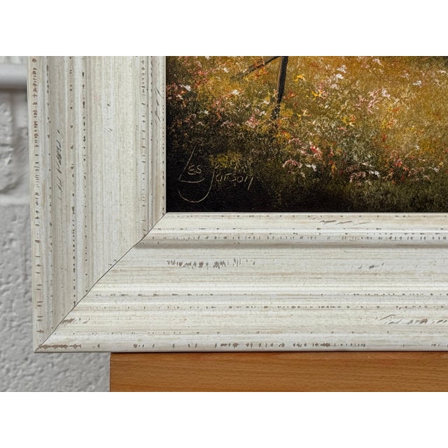 Serene Countryside Landscape with Sailboat & Wild Flowers in English Countryside 1980 Circa For Sale - Image 18 of 18