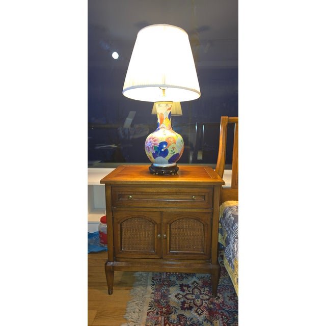 White Furniture Co. MCM Cane King Headboard & Nightstands - 3 Piece Bedroom Set For Sale - Image 9 of 12