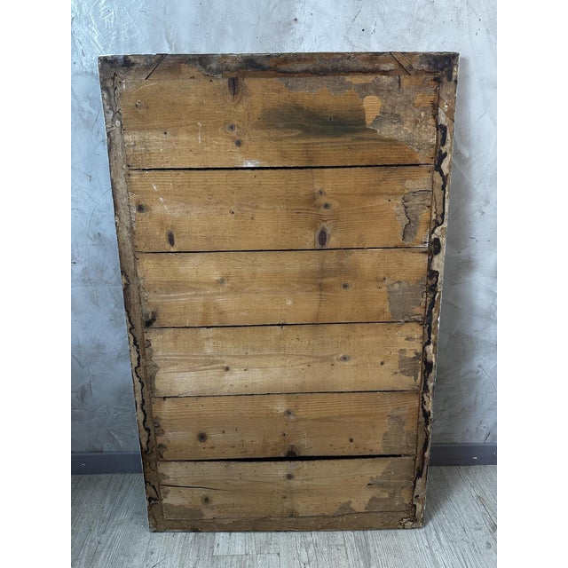 White Antique Mirror with Wooden Frame, 1890s For Sale - Image 8 of 9
