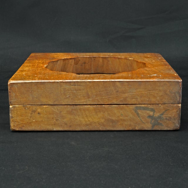 Vintage Japanese Kashigata Bean Paste Mold Lotus Seed Pod Motif For Sale - Image 4 of 10