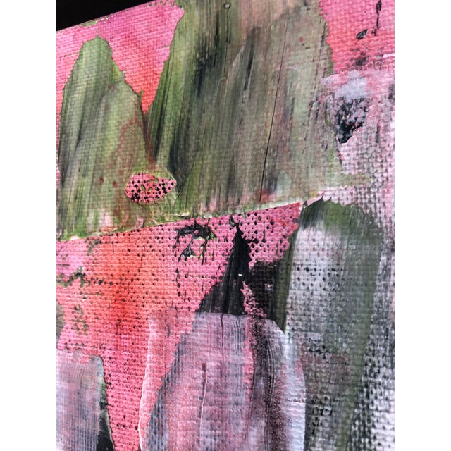 Contemporary Abstract Painting “Pink and Green Near and Far” by CL Auker For Sale - Image 9 of 9