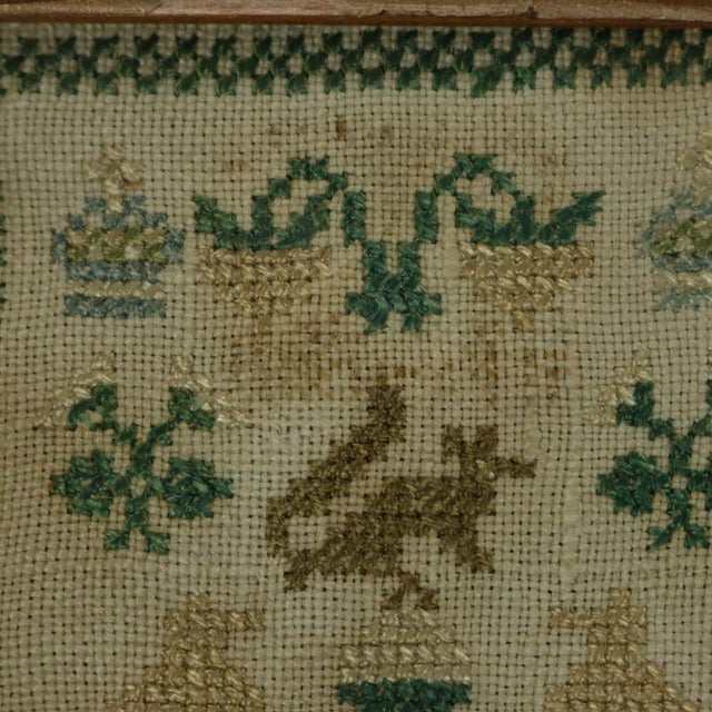 Textile Georgian Miniature Sampler, Circa 1830 For Sale - Image 7 of 7