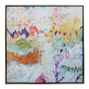"After the Rain" Abstract Painting by Laurie MacMillan, Framed