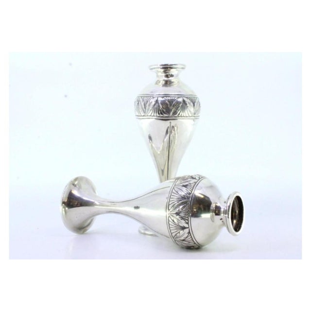 Vases with Raised Bands, Set of 2 For Sale - Image 6 of 7