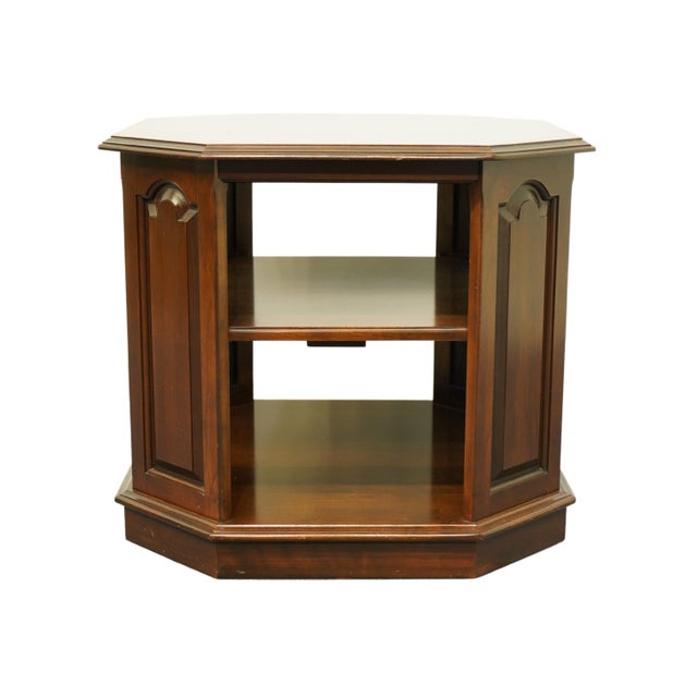 Wood Ethan Allen Georgian Court Traditional Style 26" Tiered Accent End Table 11-8066 - 225 Vintage Finish For Sale - Image 7 of 8