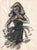 1950s MCM figure by artist Virginia Spencer from a sketchbook of San Francisco scenes. Signed lower right. Combined...