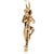 Crafted in solid 14K yellow gold, this vintage figural pendant showcases an abstract sculptural human form rendered with...