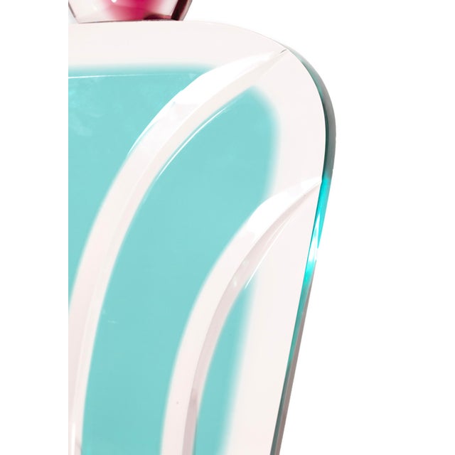 1990s Signed David Muniz Acrylic Lucite Modern Contemporary Bottle Sculpture For Sale - Image 5 of 8