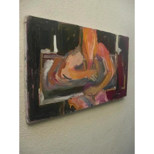 Mid Century Modern Impressionist Nude Holding Painting For Sale - Image 10 of 12