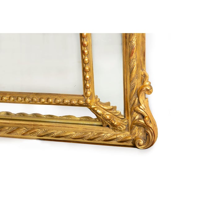 Pair of 19th Century French Neoclassical Antique Giltwood “Wedding” Mirrors For Sale - Image 16 of 18