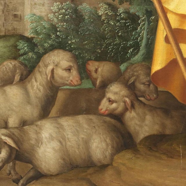 Saint Joachim and the Angel, Oil on Canvas, Late 16th Century For Sale - Image 7 of 12