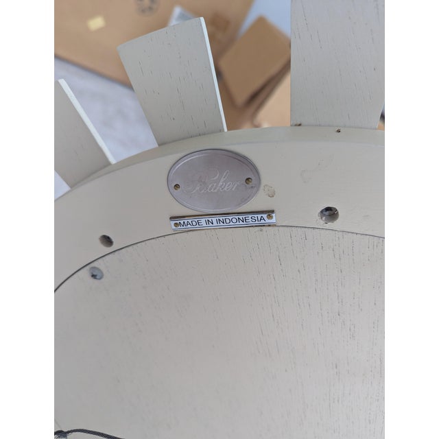 Mid-Century Modern Baker Furniture Sunburst Convex Mirror For Sale - Image 3 of 3