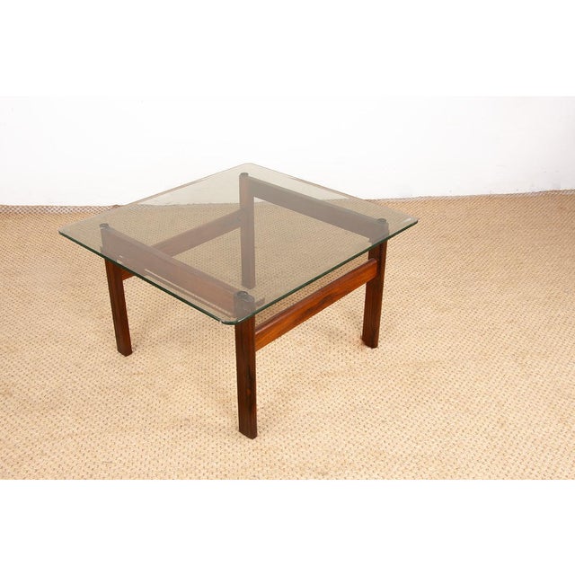 Danish Coffee Table in Rosewood and Glass by Arne Wahl Iversen, 1960s For Sale - Image 11 of 13