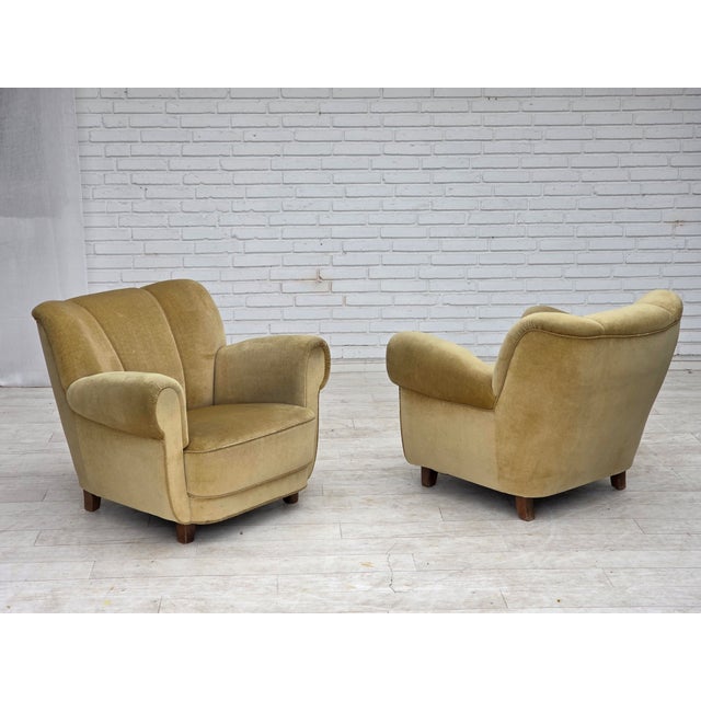 Danish Oak Relax Armchair with Velour Upholstery, 1960s For Sale - Image 12 of 18