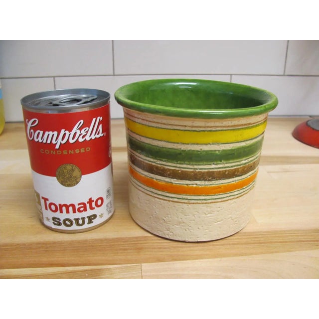 Mid-Century Modern Bitossi Ceramic Vase 1960s for Rosenthal Netter Mid-Century Modern 5" Diameter For Sale - Image 3 of 4