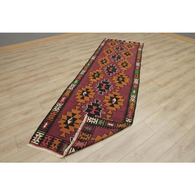 1970s Tribal Red Ethnic Kilim Rug For Sale - Image 4 of 13