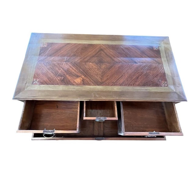 19th Century Louis XVI Portuguese Mahogany Chest of Drawers with Inlay For Sale - Image 17 of 18