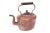 A copper plated brass kettle with bronze lid. The kettle lifts with a copper handle with a bronze handhold. Some copper...