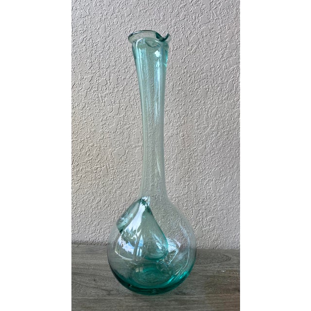 Recycled Glass Hand Blown White Wine Decanter With Ice Pocket Chairish