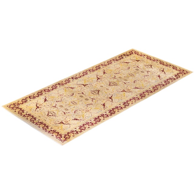 Yellow Mogul, One-of-a-Kind Hand-Knotted Area Rug - Yellow, 8' 0" x 16' 10" For Sale - Image 8 of 8