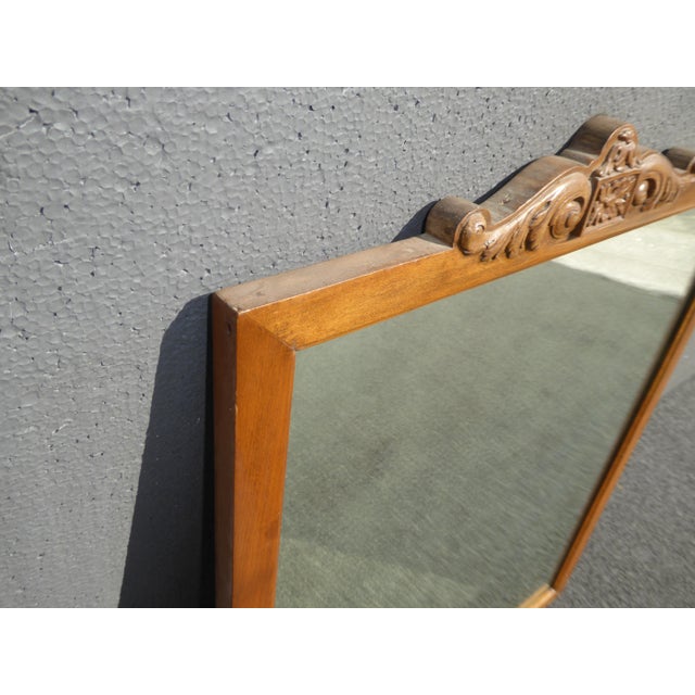 Vintage French Country Aged Wall Mantle Mirror W Aged Mirror For Sale In Los Angeles - Image 6 of 12