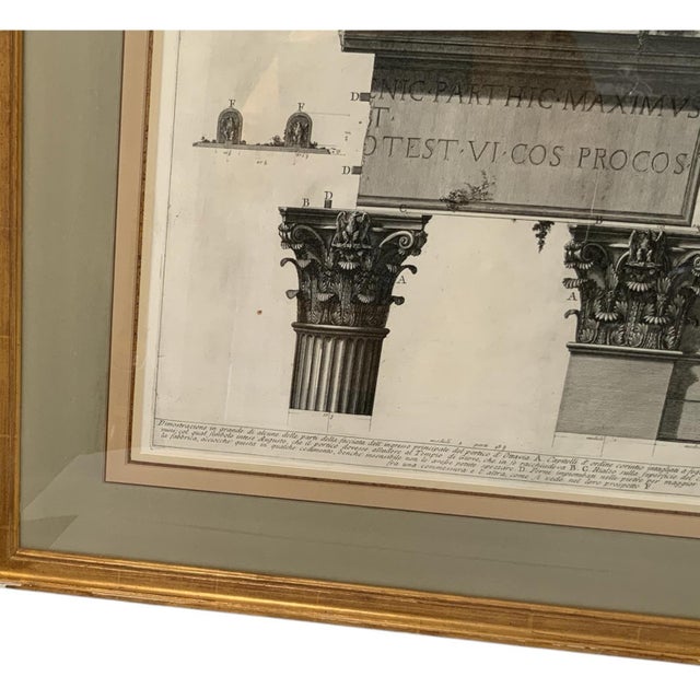 Sculpture Materials Giovanni Battista Piranesi "Le Antichità Romane Vol. IV Pl. Xlii" Engraving 1756-1757 Provenance Custom Framed by J. Pocker & Son, Nyc For Sale - Image 7 of 11