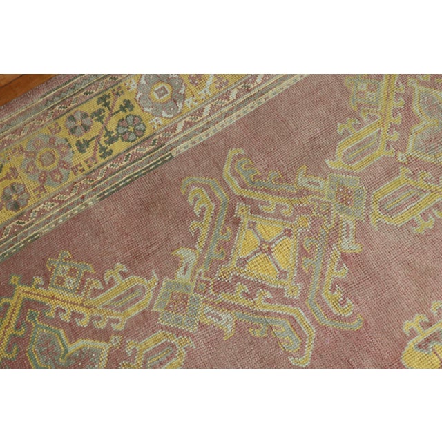 Yellow Rose Bright Yellow Antique Zabihi Collection Turkish Oushak Carpet - 8'2" x 10'4" For Sale - Image 8 of 10