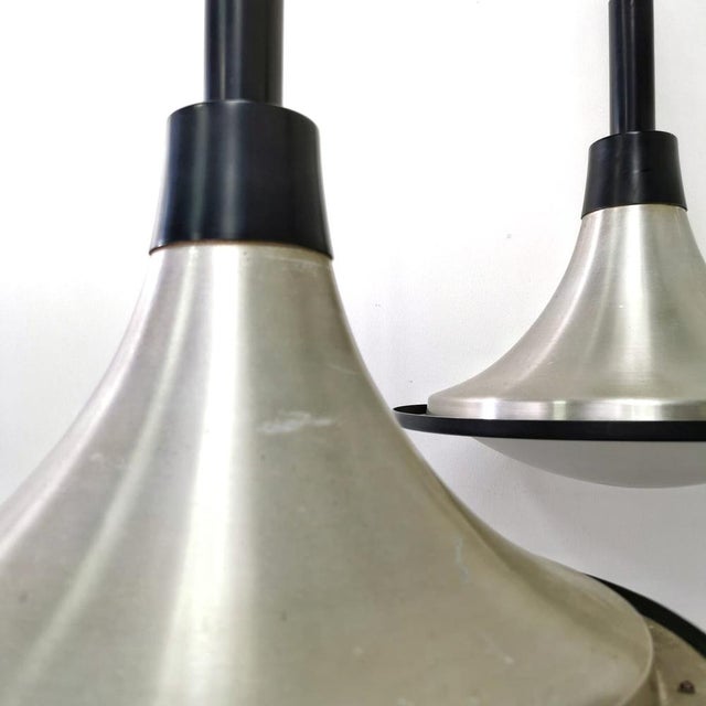 Space Age Ceiling Light in Glass and Aluminum For Sale - Image 10 of 15