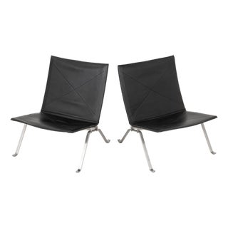 Poul Kjaerholm X Fritz Hansen "Pk22" Chairs, Pair For Sale