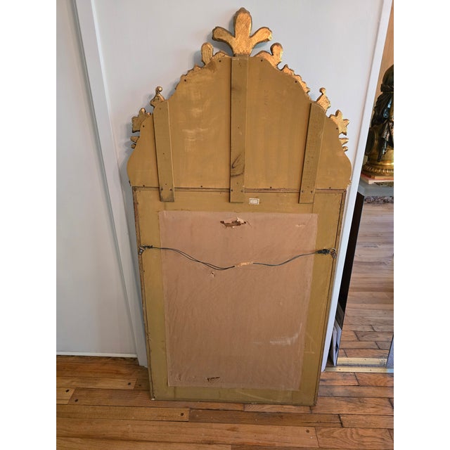 Vintage Mid Century Modern Hollywood Glamour Regency Mirror For Sale - Image 9 of 11