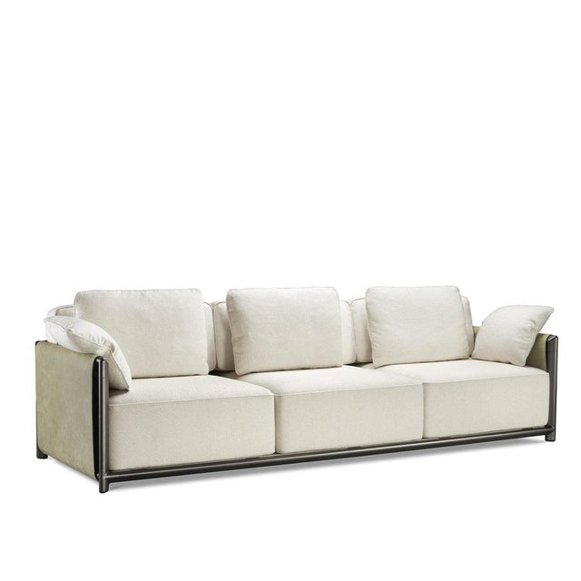 Contemporary Dodo White Three-Seater Sofa by Stefano Giovannoni For Sale - Image 3 of 5