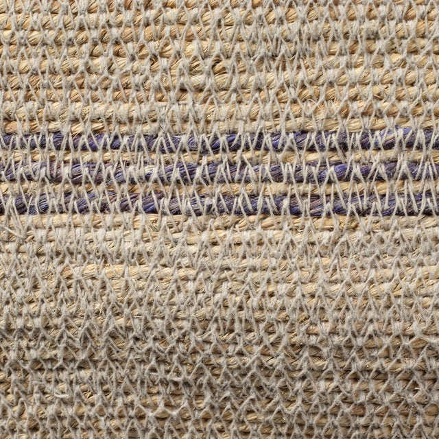 Jamie Young Jamie Young Trophy Basket in Seagrass with Blue Accents For Sale - Image 4 of 6