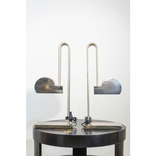 Bauhaus Art Deco Architectural Table Lamps by Marcel Breuer, France, 1920s, Set of 2 For Sale - Image 3 of 17