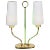 Stilnovo 1950s Italian Table Lamp in Brass and Case Glass Satin Shades For Sale