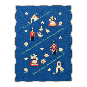 1930s Antique Handmade Dutch Folk Art Applique Child’s Nursery Quilt Textile Art